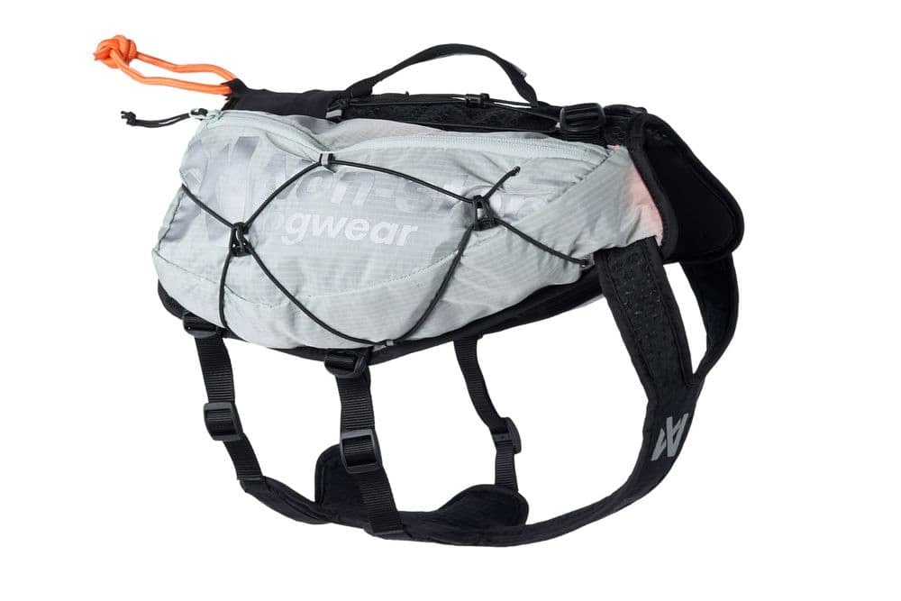 Trail light dog backpack, unisex, glacier gray, L, single -