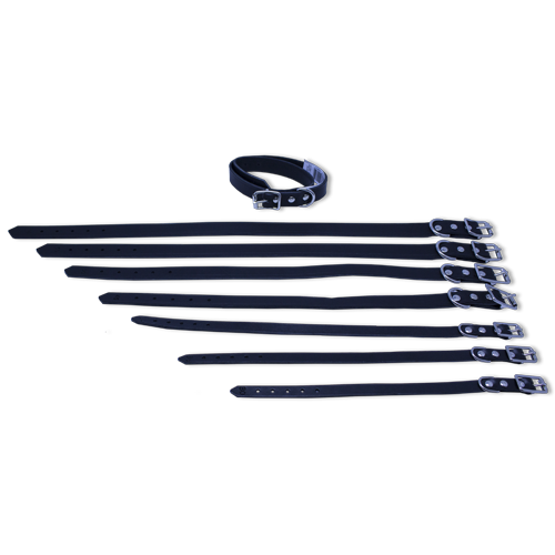 Hundhalsband Läder 22 mm Svart