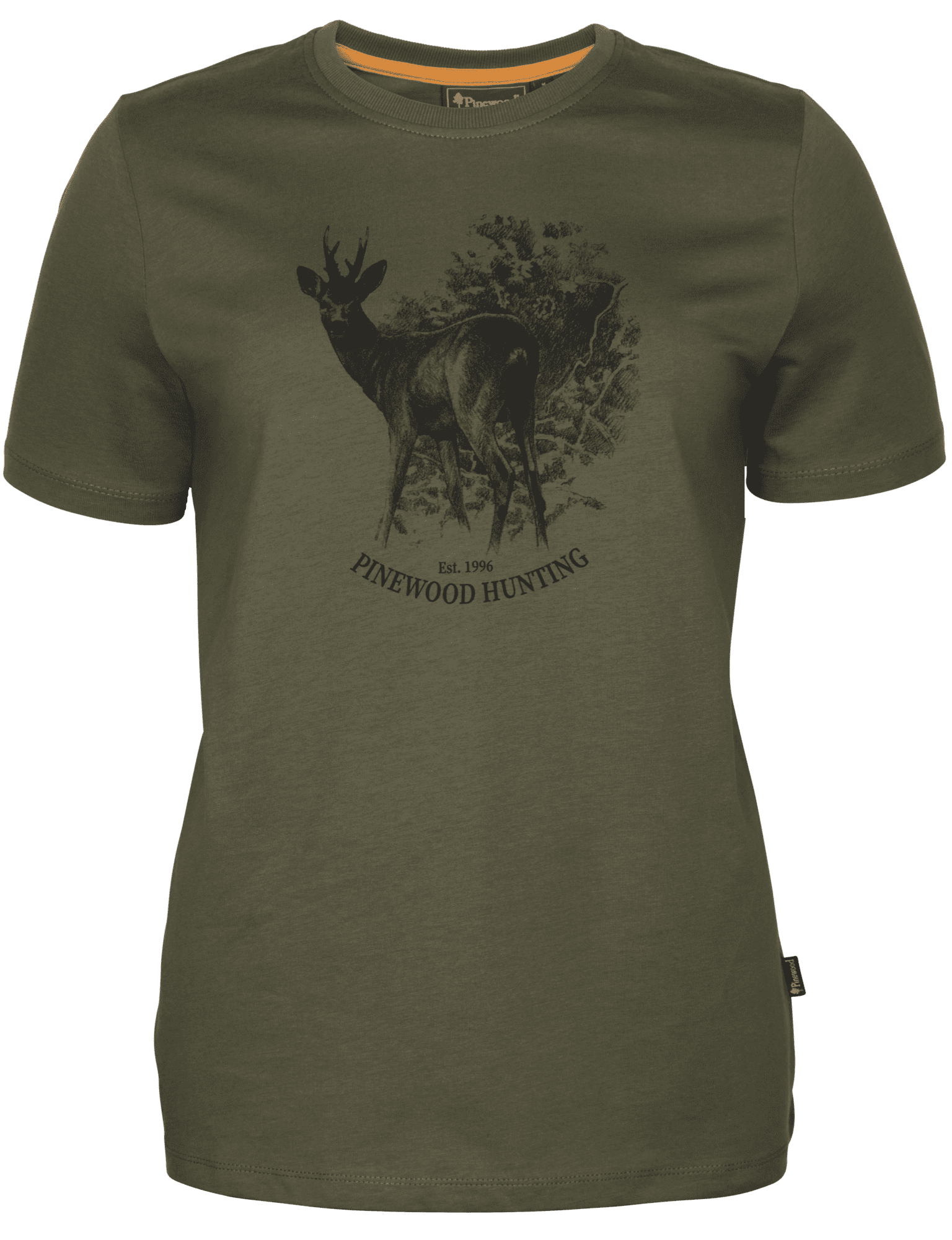 Pinewood Roe Deer T-Shirt Dam Olive