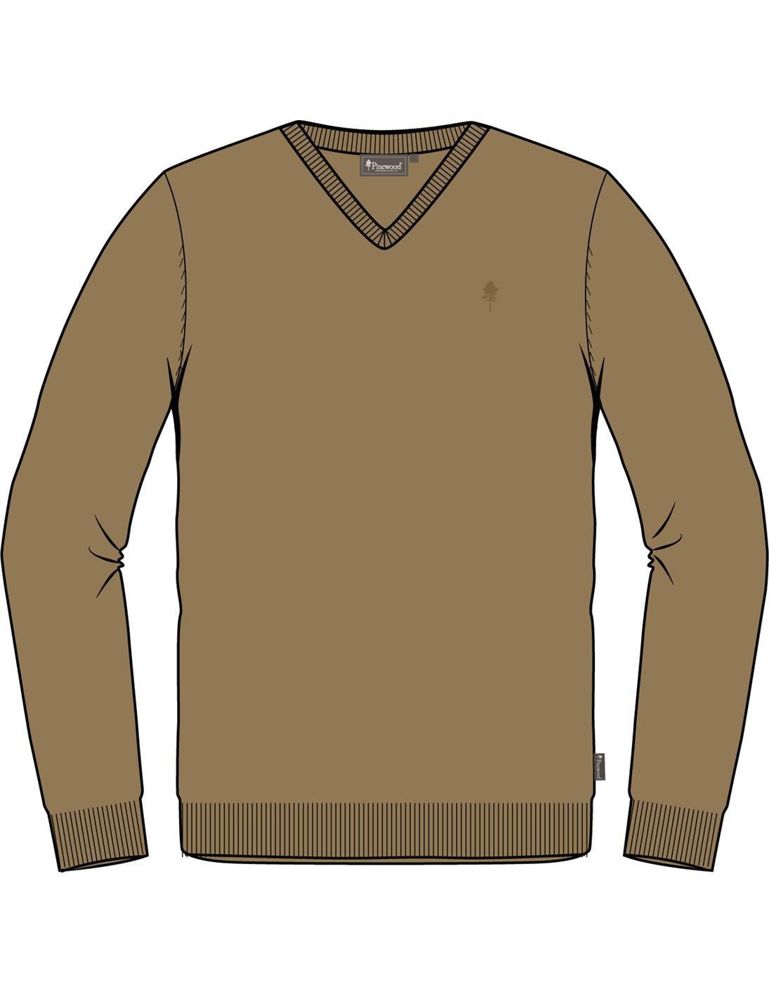 Pinewood Värnamo Merino Tröja Herr Dark Sandstone