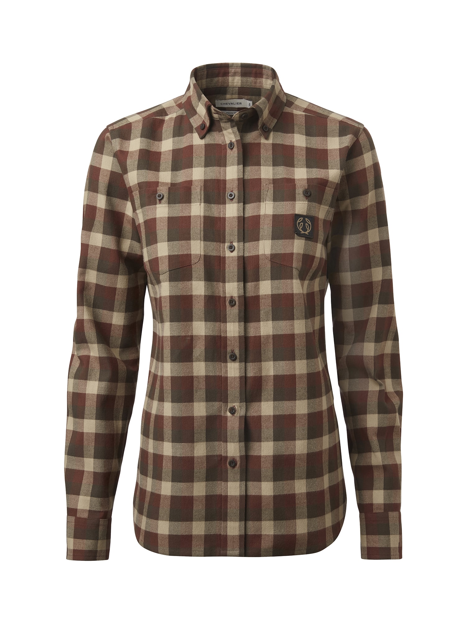 Chevalier Heron Flannelskjorta Dam,38W, Holly Green Checked -