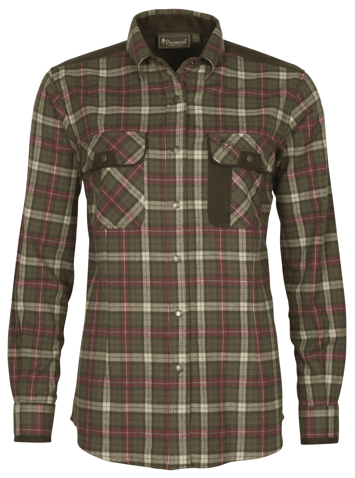 Pinewood Prestwick Exclusive Skjorta Dam Hunting Olive/Plum