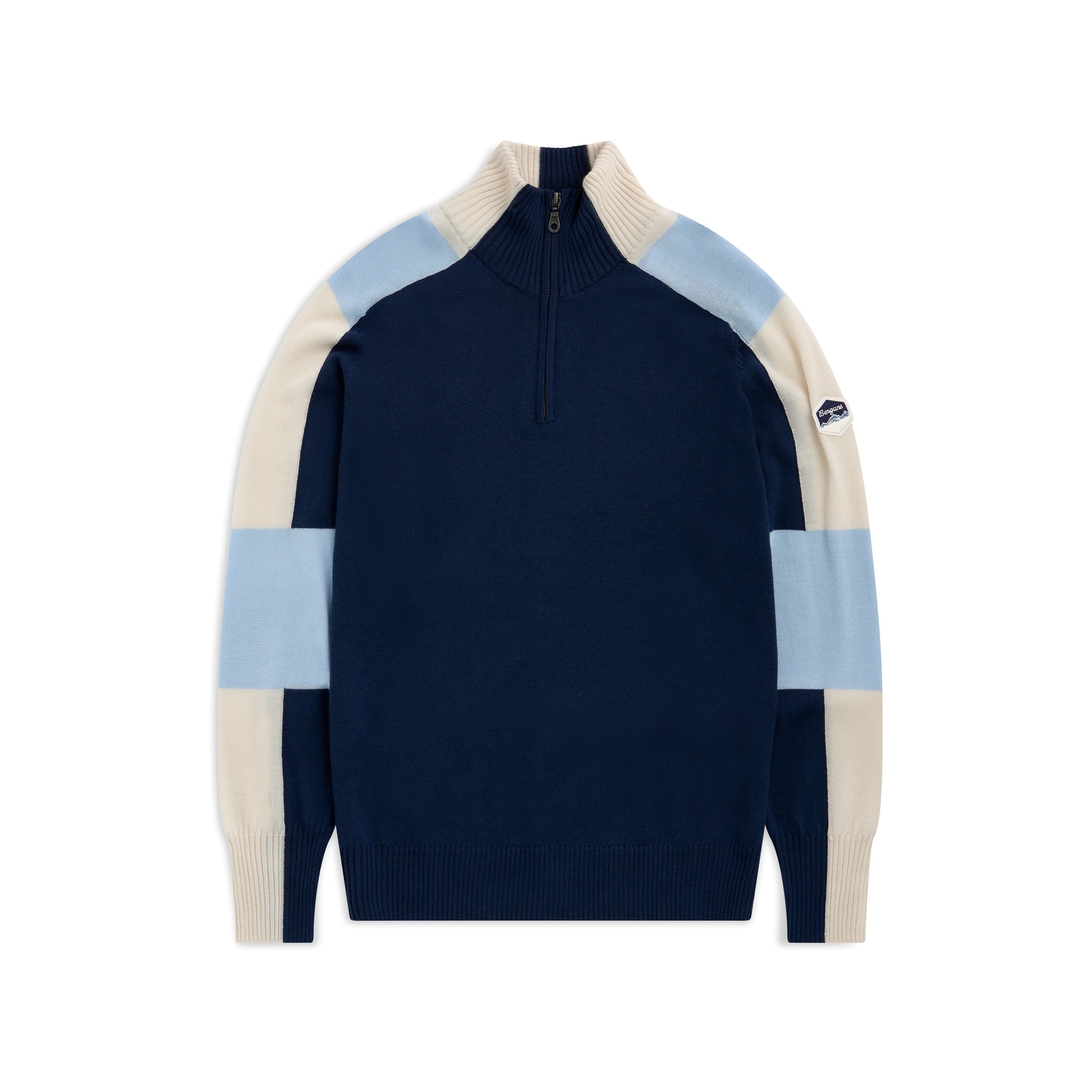 Bergans Lyderhorn Half-Zip Villapaita Miehet Navy Blue/Light Dusty Blue