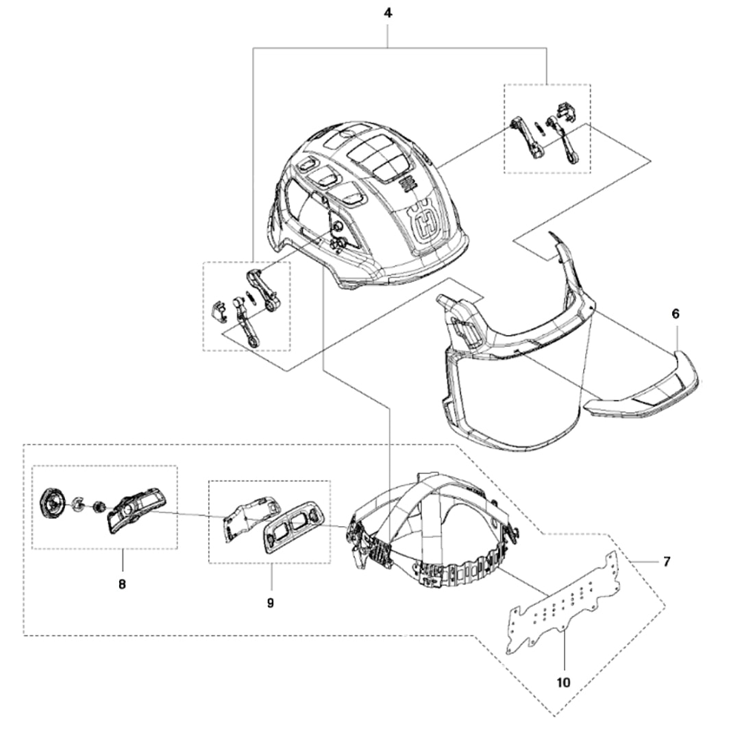 Varaosat Husqvarna Technical Helmet H300