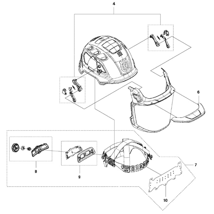 Reservdelar till Husqvarna Technical Hjälm H300