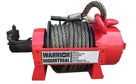 Warrior Winches JP 25,000kg Industriell Hydraulisk Vinsch, Stålvajer