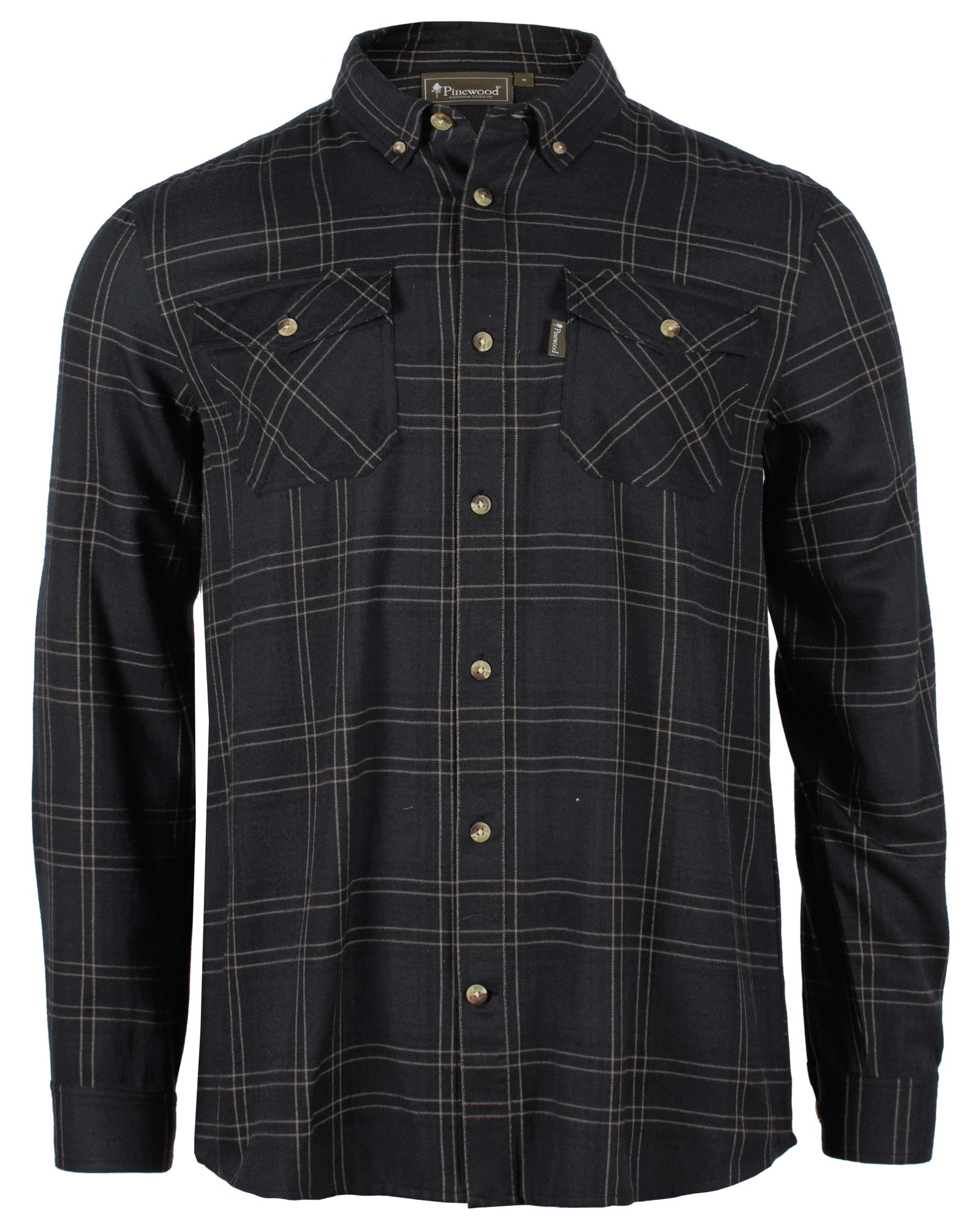 Pinewood Finnveden Forest Flanellskjorta Herr Dark Navy/Black