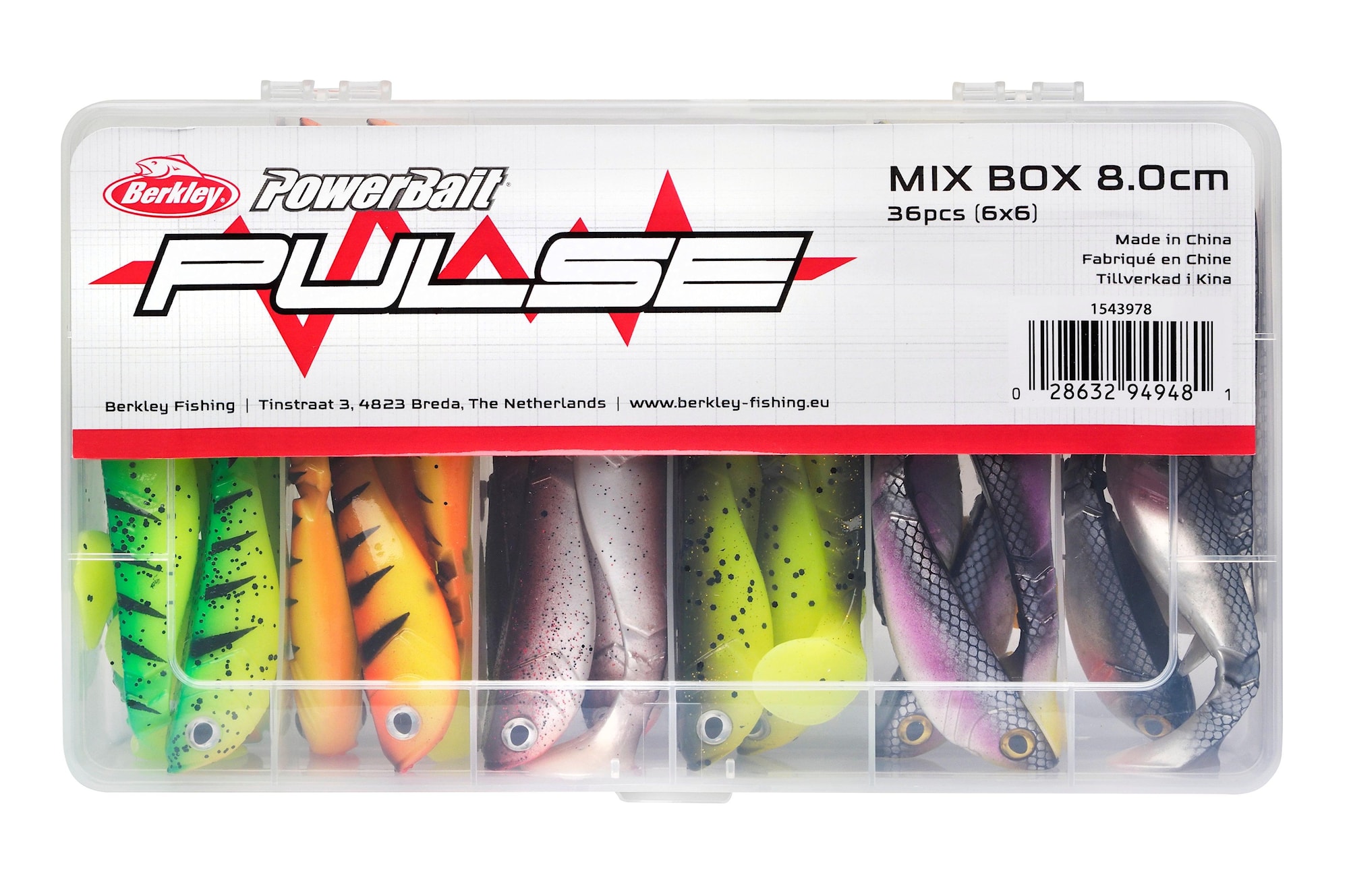 Berkley Betessortiment Pulse Shad MixBox 8cm 36st