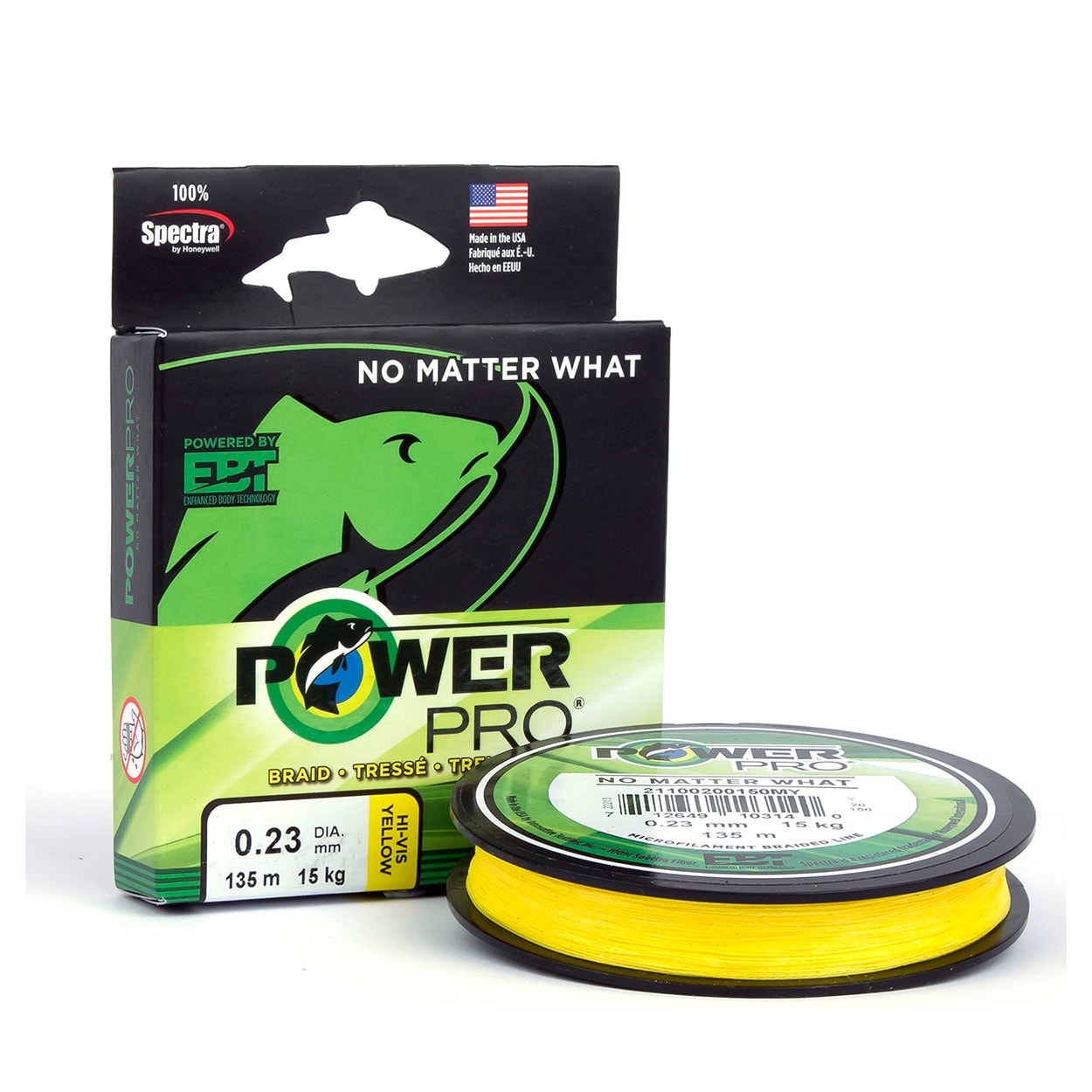 PowerPro Braided Line 135m Hi-Vis Yellow