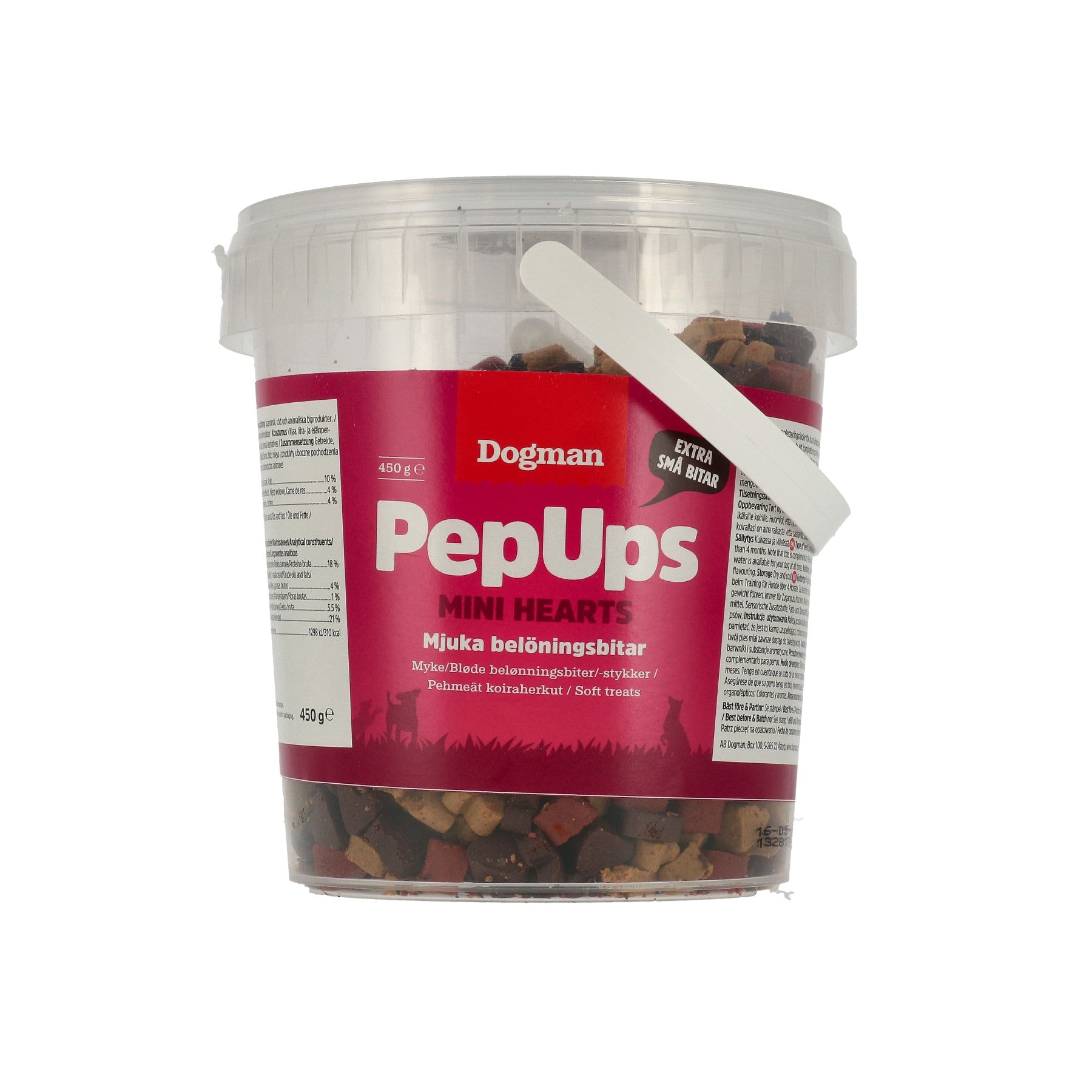 Dogman PepUps Mini Hearts 3-smak 450g -
