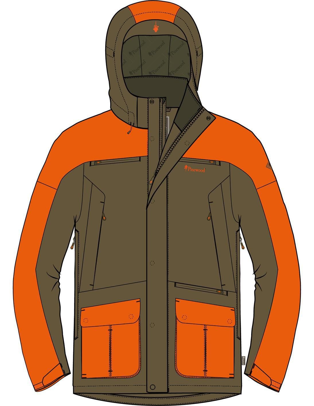 Pinewood Furudal Exp Hunting 2L Jacka Herr Olive Green/Orange