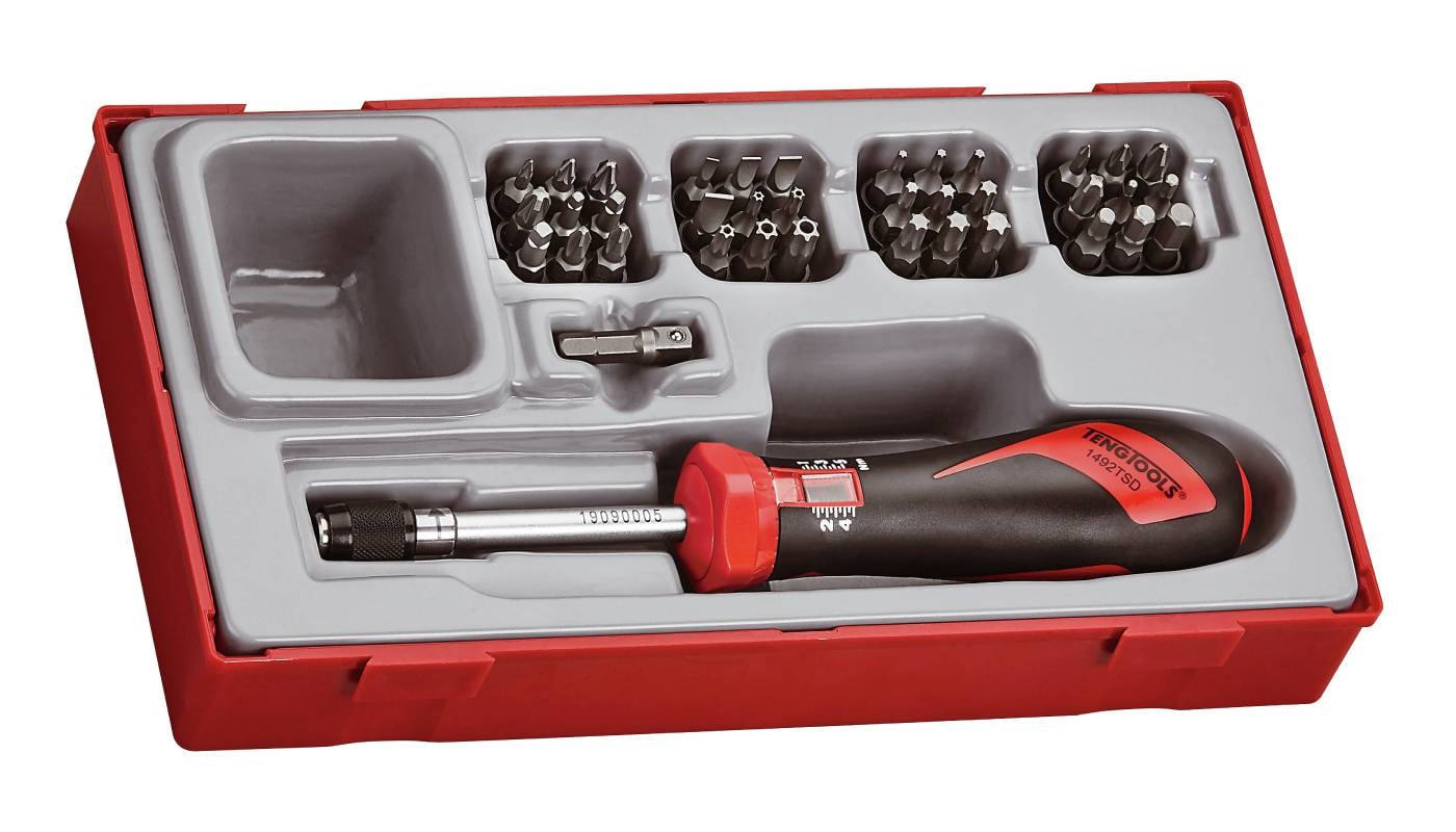 Teng Tools Momentskruvmejsel i sats TTSD38 1/4 38 delar