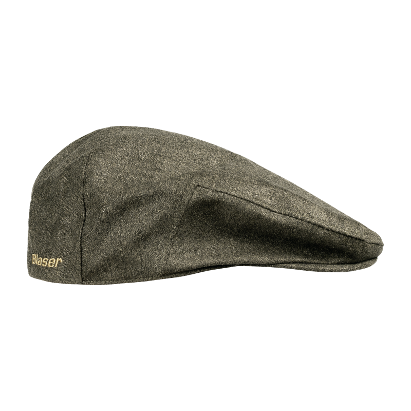 Blaser Men's Vintage Flat Cap Olive melange/black