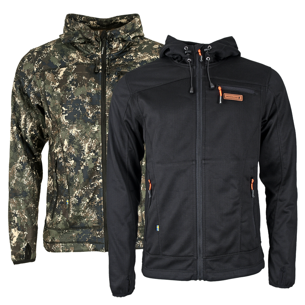 Woodline Optima Fleecejakke 2-pak Sort/Camo