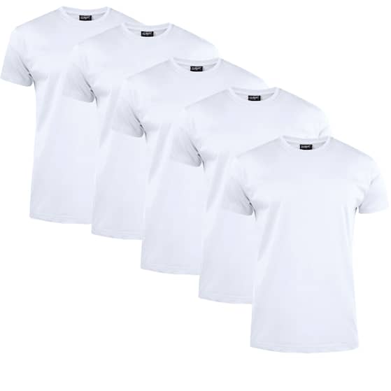 Clique T-shirt Herre 5-pack Hvid