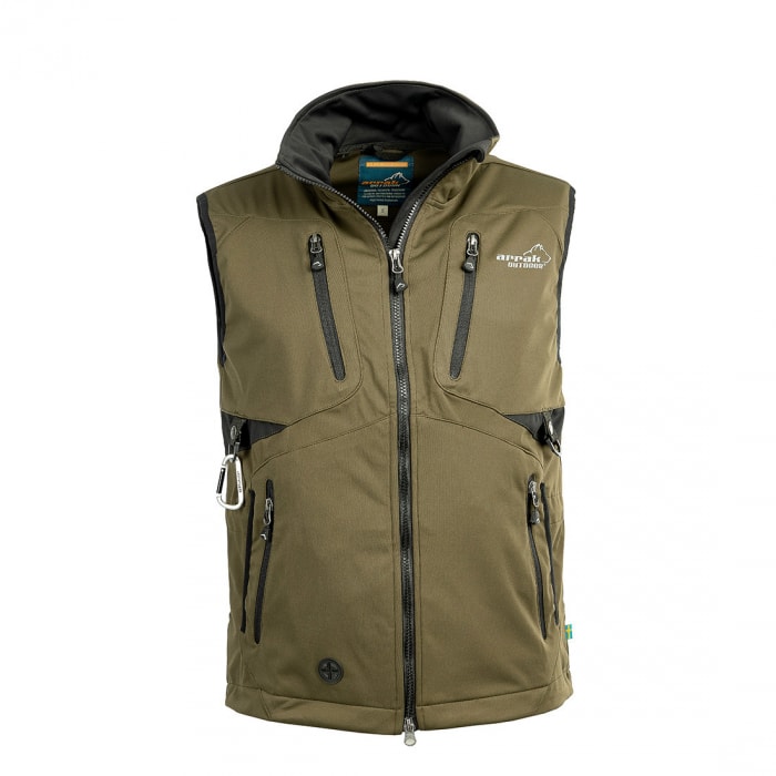Arrak Softshellvest Acadia Unisex Olive M -