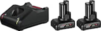 Bosch Batteri & snabbladdare startpaket 12V 2st 6Ah & GAL 12V-40