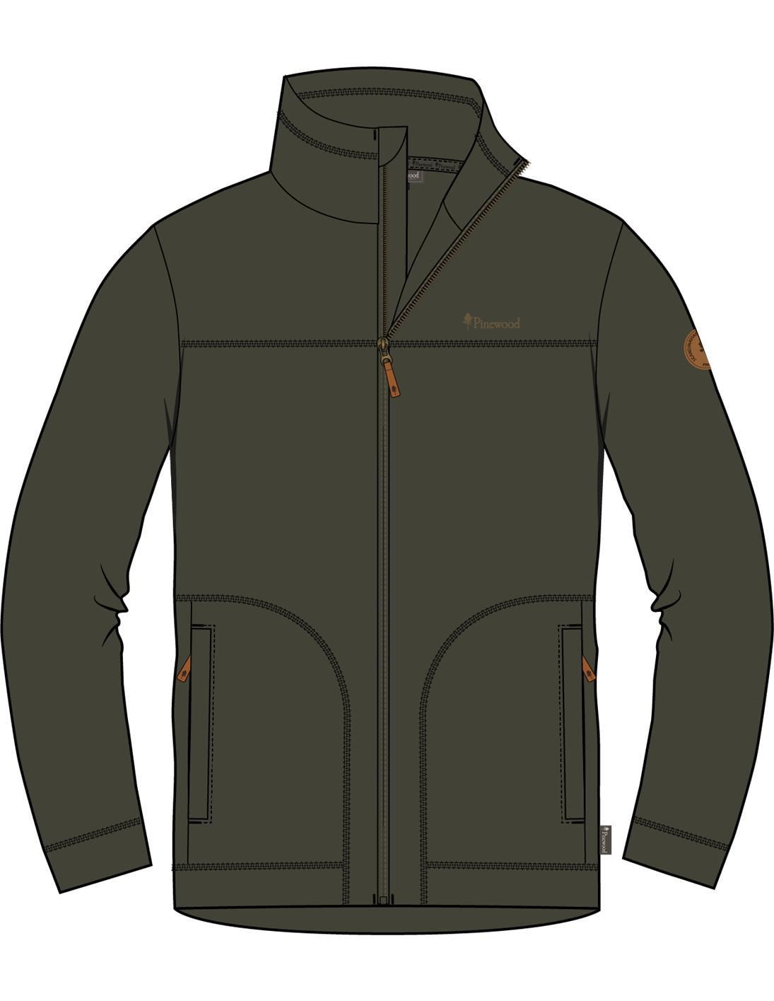 Pinewood Finnveden Wool Fleecejacka Herr Moss Green
