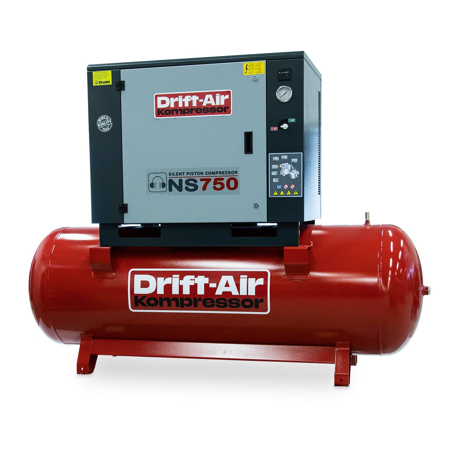 Drift-Air äänieristetty NS750 500 SD kompressori, 500 l säiliö, 3-vaiheinen