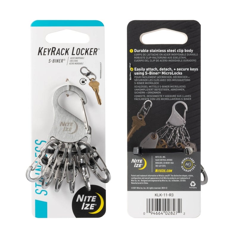 KeyRack Locker® nøglering med låsbar karabinhage