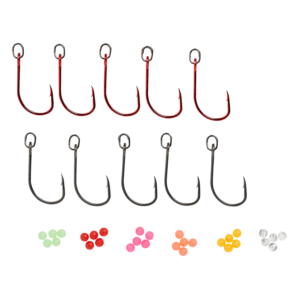 Savage Gear Krokar SG S1 Single Hook Red & Dark Grey Kit 10-pack