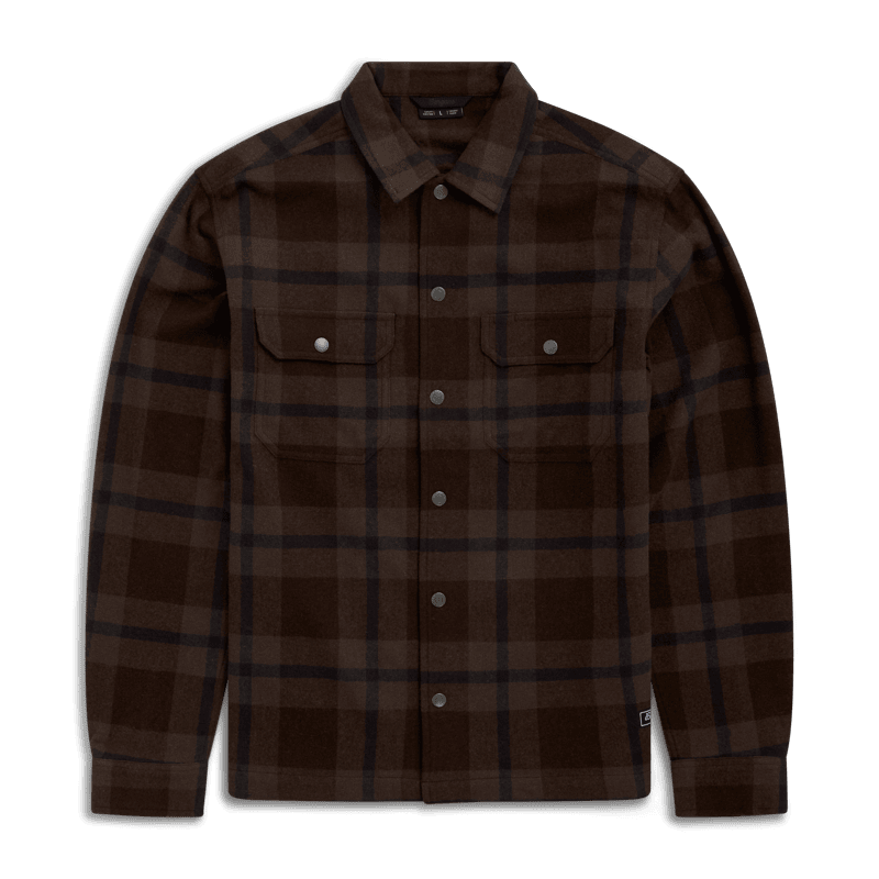 Bergans Nordmarka Wool Overshirt Herr Dark Chocolate/Dark Rock Taupe Check