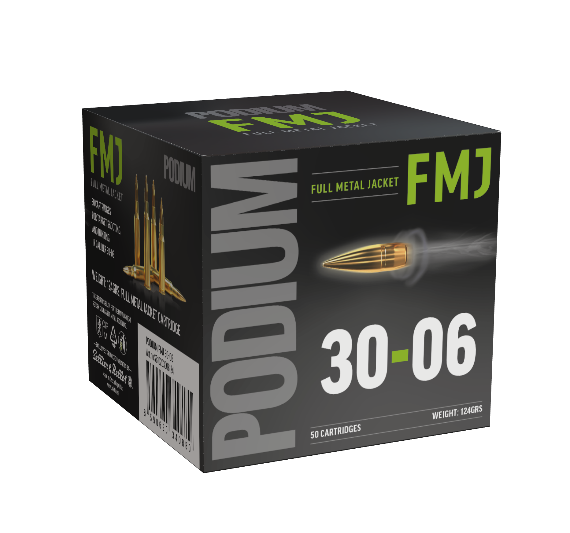 Podium .30-06 FMJ 8g/124gr  50st/ask.