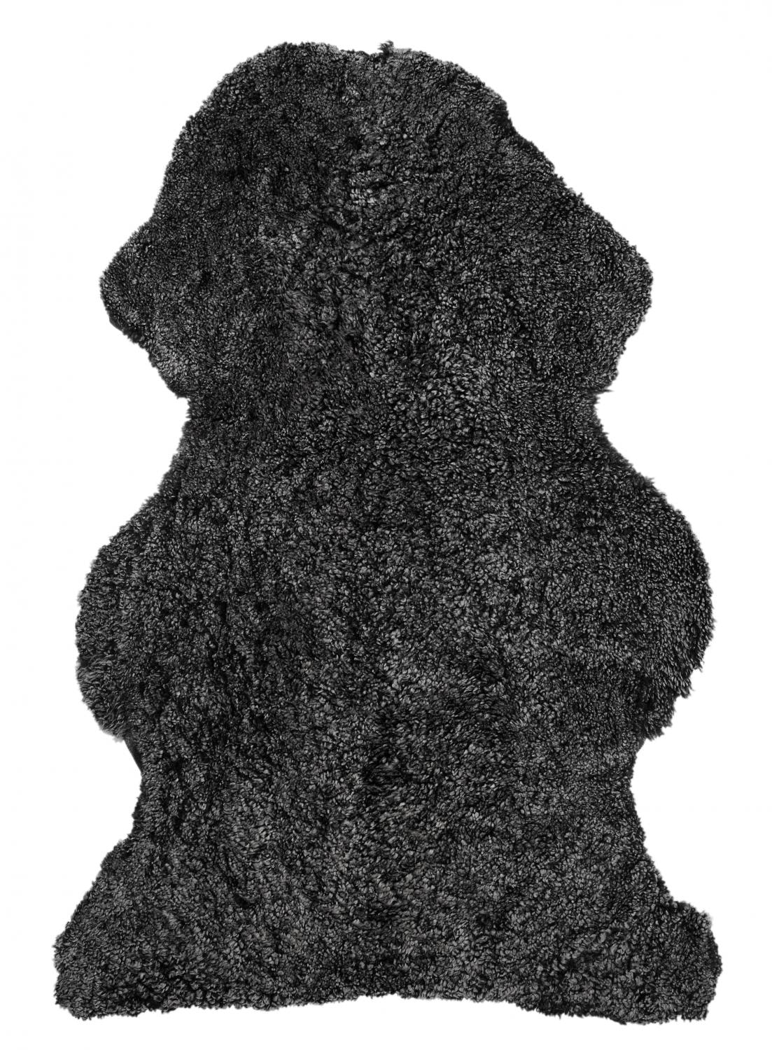 Sheepskin Curly rug 60x95, Dark Grey -