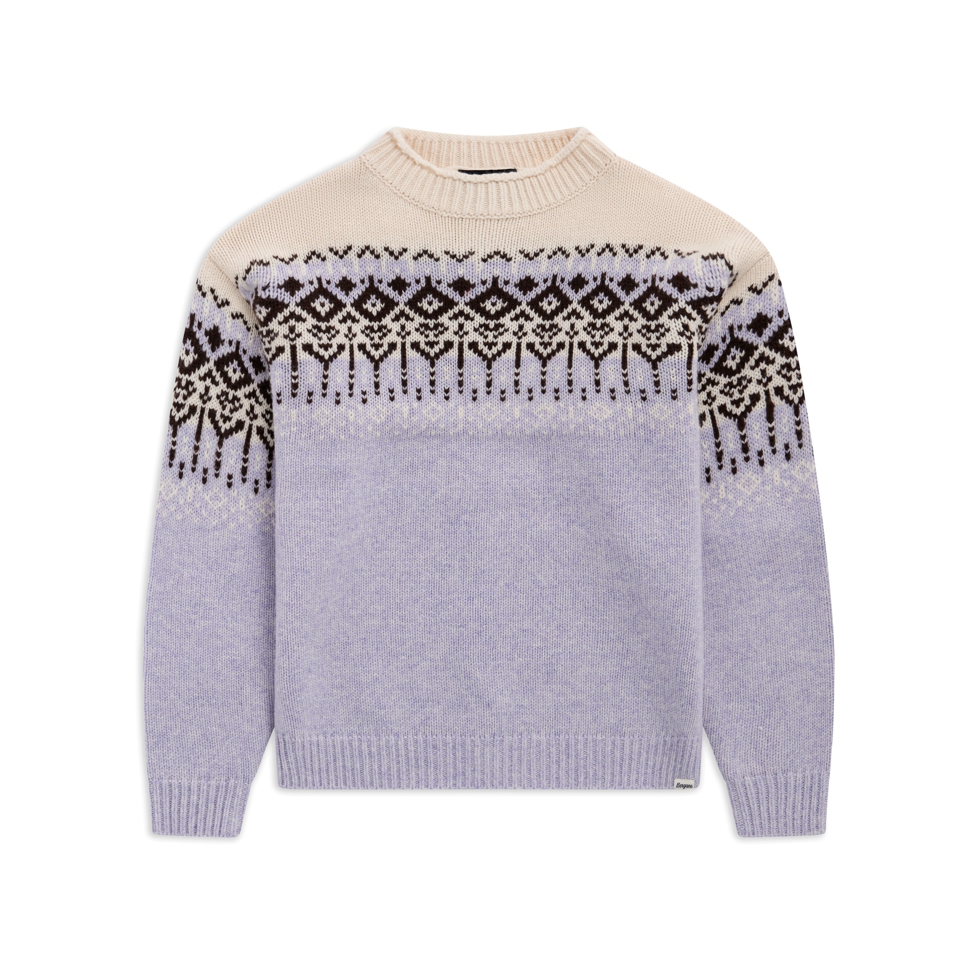 Bergans Steiro Knitted Villapaita Light Acai Smoothie/Creme