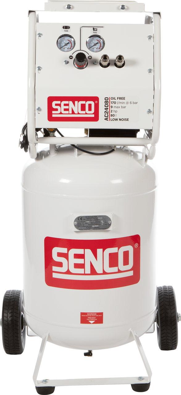 Senco Kompressor AC24080 9bar 80l oljefri, ljudisolerad