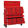 Teng Tools Verktygsvagn TCMONSTER02 med 20 lådor och 1185 verktyg, extra bred, röd