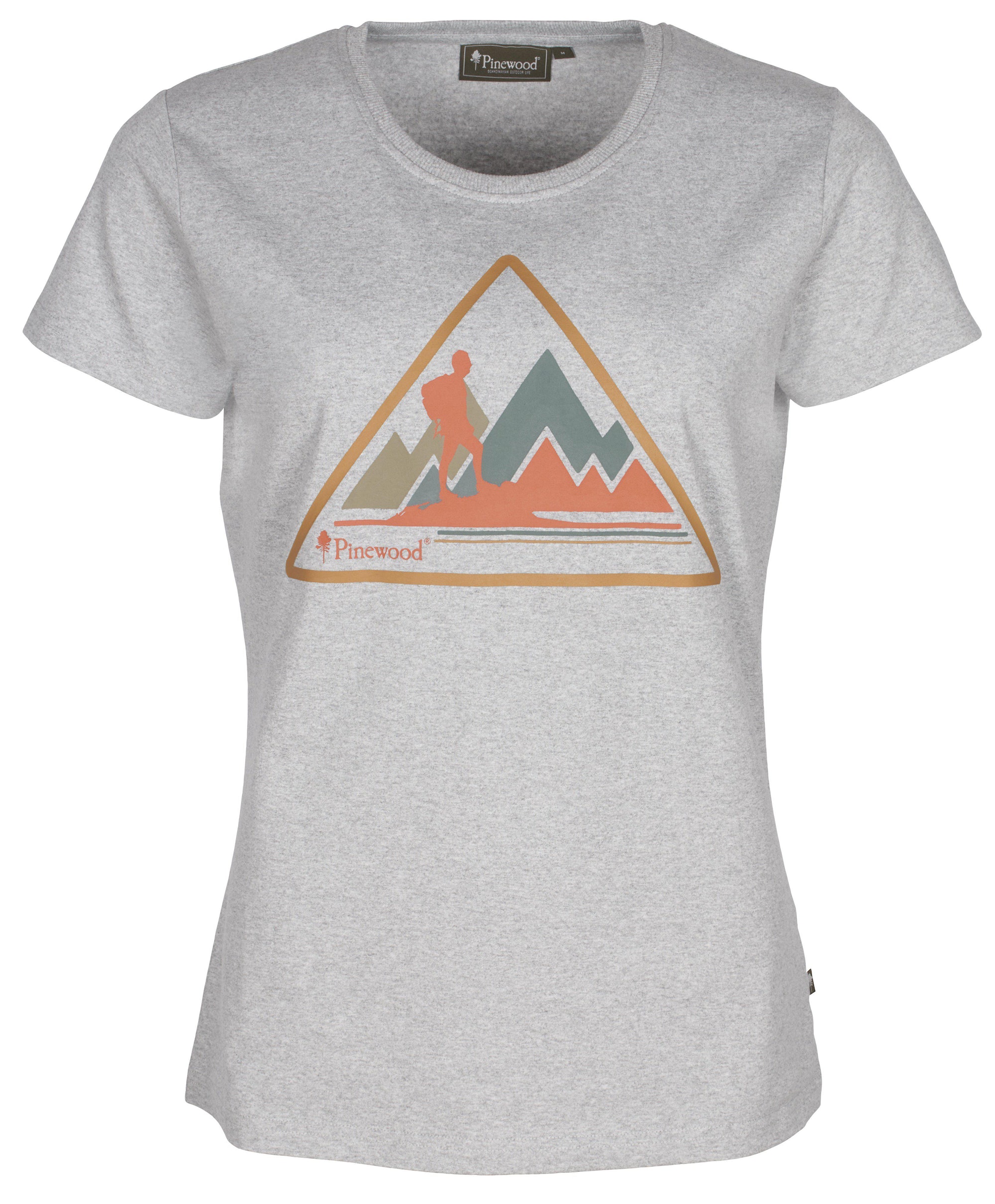 Pinewood Outdoor Trekker T-Shirt Dam Light Grey Melange
