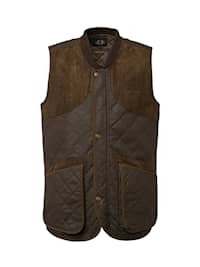 Chevalier Vintage Shooting Vest Leather Brown Herre