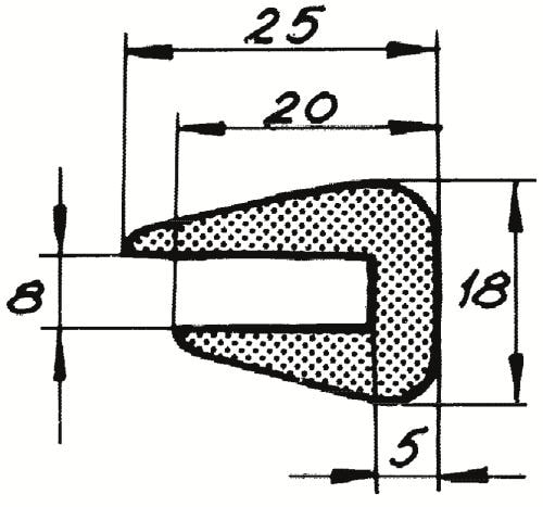 Relingslist Rl 2 Svart 10M