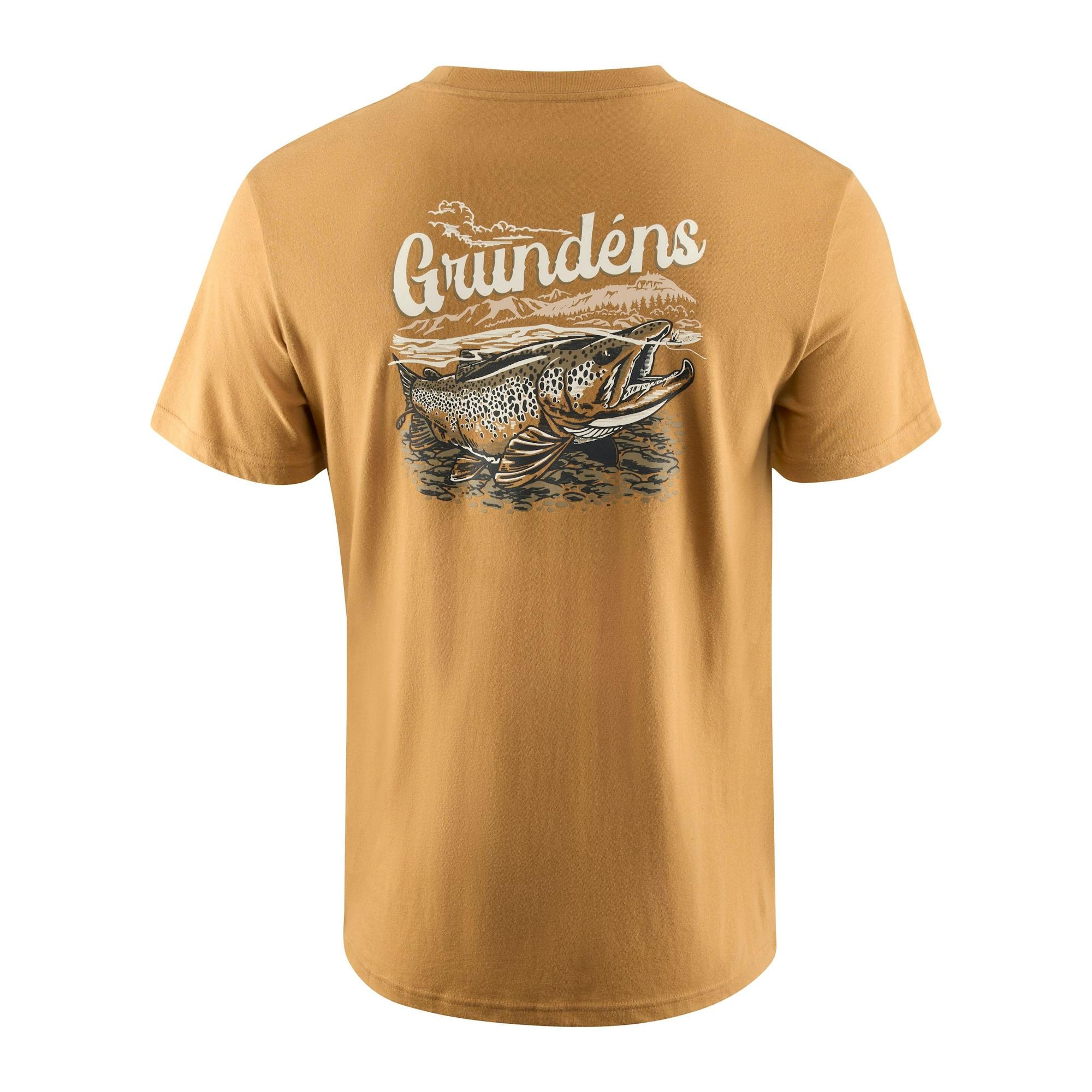 Grundens Leroy Brown Kortärmad T-Shirt Whiskey