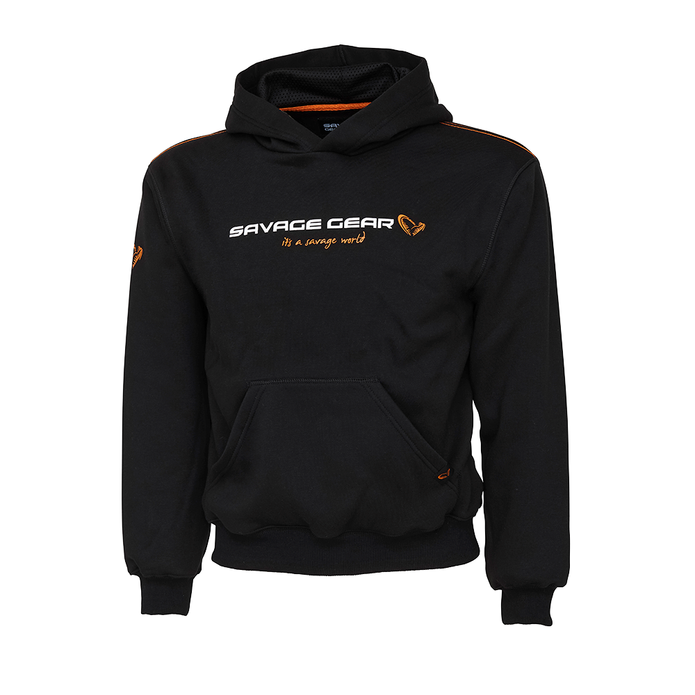 REA/Black Friday Savage Gear Junior Logo Hoodie 12-14 år Black Ink