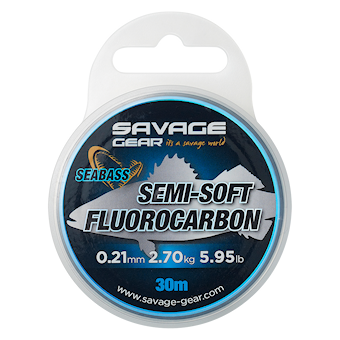 SG Semi-Soft Fluorocarbon Seabass 0,25 mm 30 m Clear