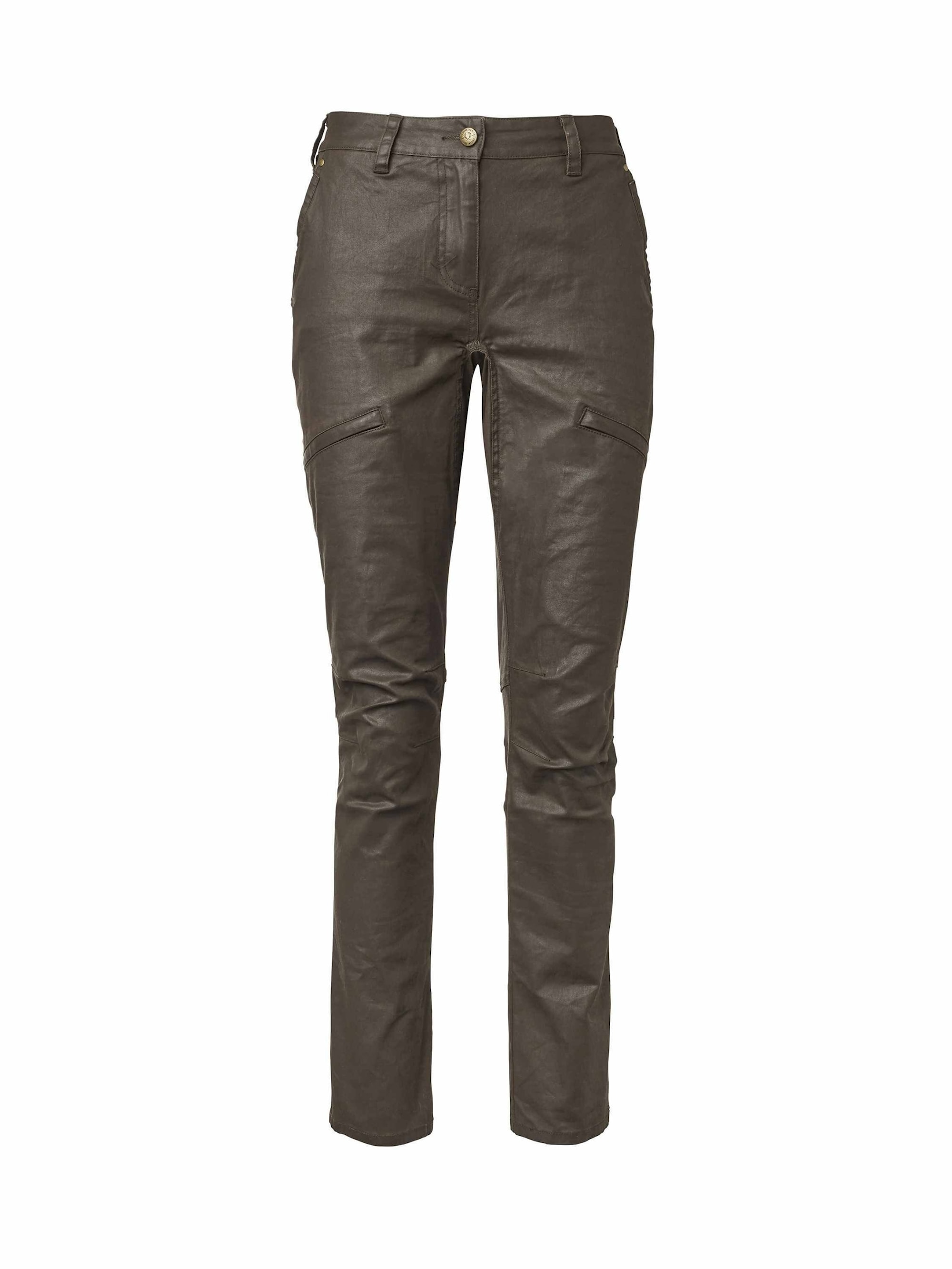 Chevalier Vintage Pants Women Leather Brown 38