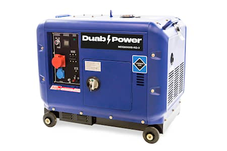 DUAB-POWER Elverk MDG6000S-KQ-3 3-fas diesel tystgående
