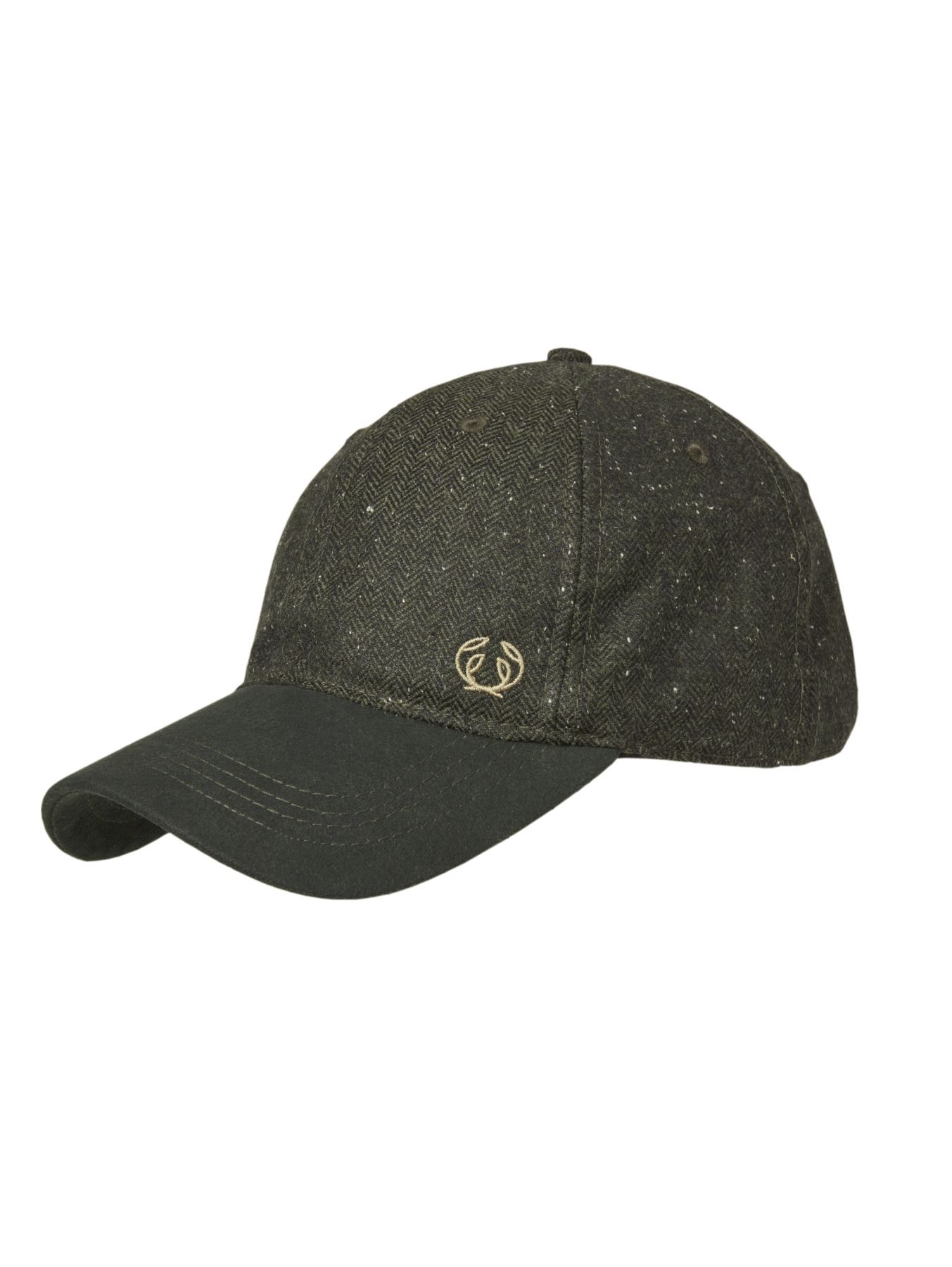 Chevalier Exbury Tweed Cap Dark Green Herringbone L/XL
