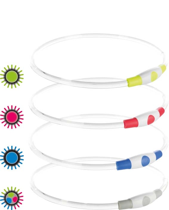 Trixie Flash Light Ring USB Multifärg Halsbånd Hylte Hunting & Outdoor