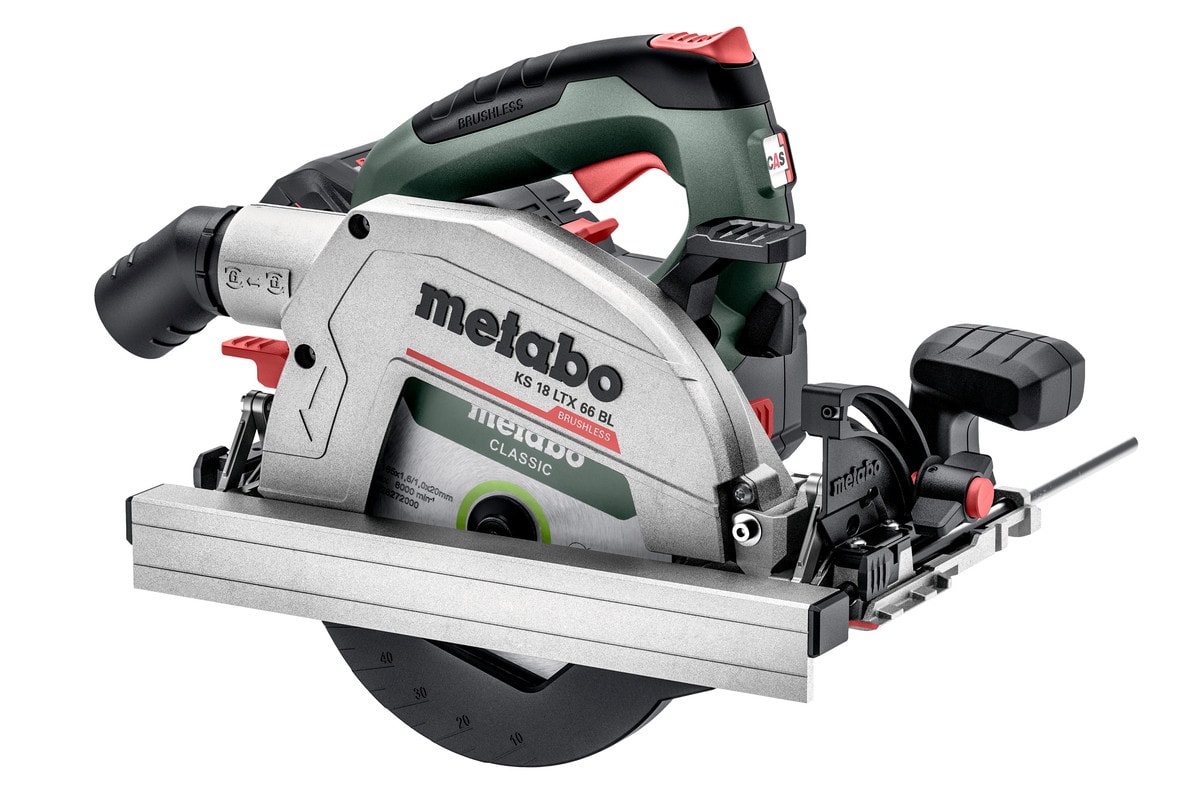 Metabo Cirkelsåg KS 18 LTX 66 BL med 2x8Ah batterier & laddare