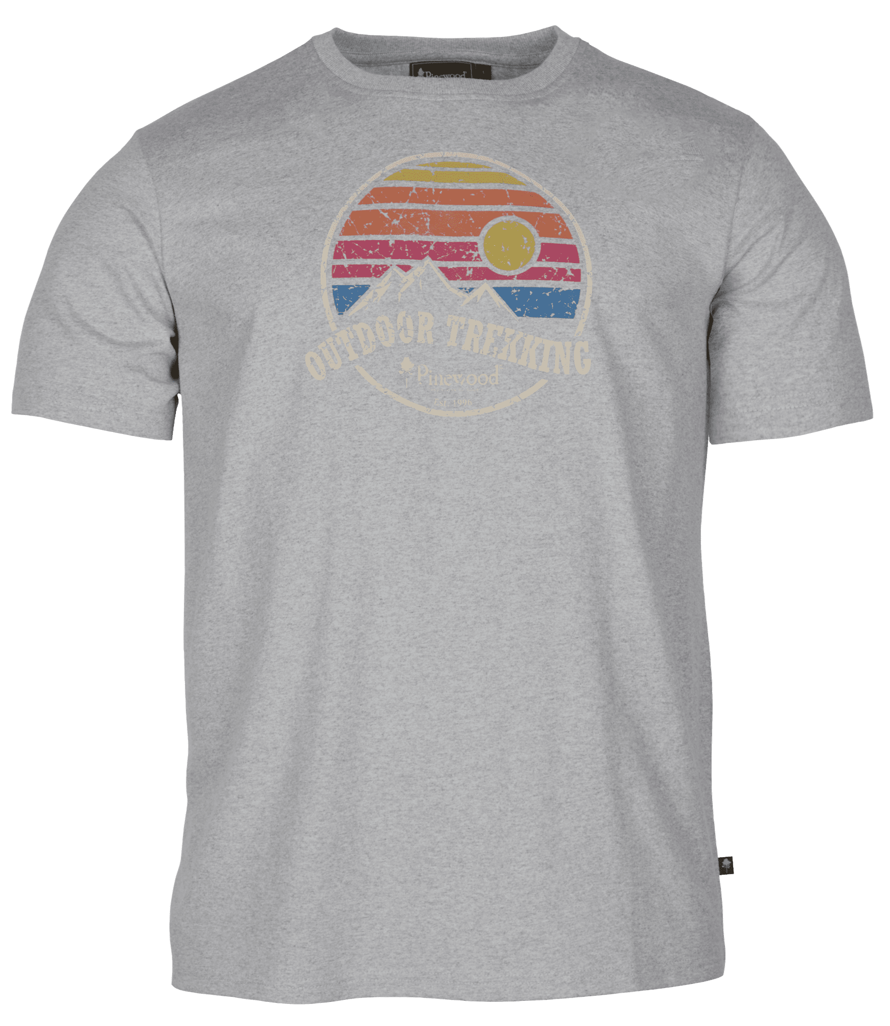 Pinewood Finnveden Recycled Outdoor T-Shirt Herr Light Grey Melange