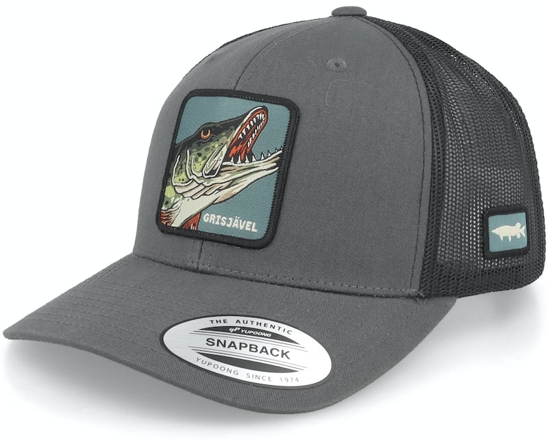 Skillfish Grisjävel Patch Charcoal/Black Trucker  One Size - (55-60 CM)