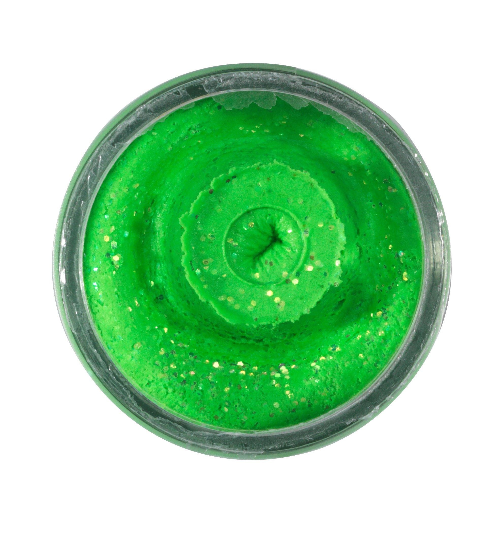 Berkley PowerBait® Natural Glitter Trout Dough Garlic Spring Green Glitter
