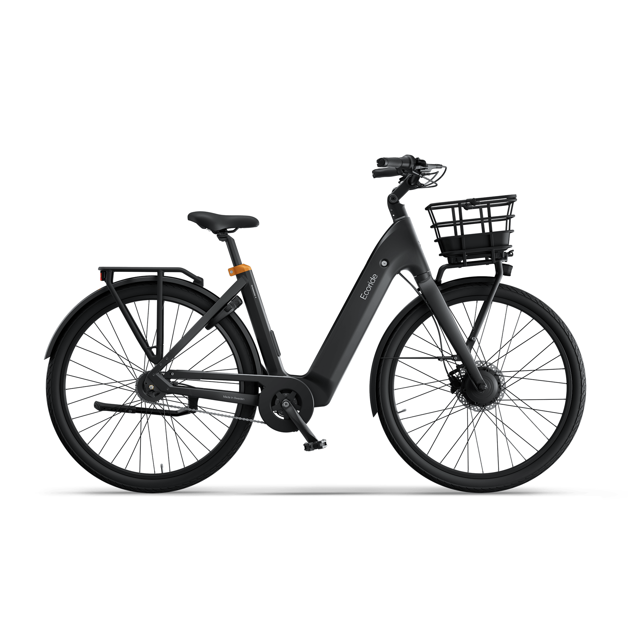 Ecoride Ambassador 4 Elcykel Navmotor Kedja Fotbroms Svart