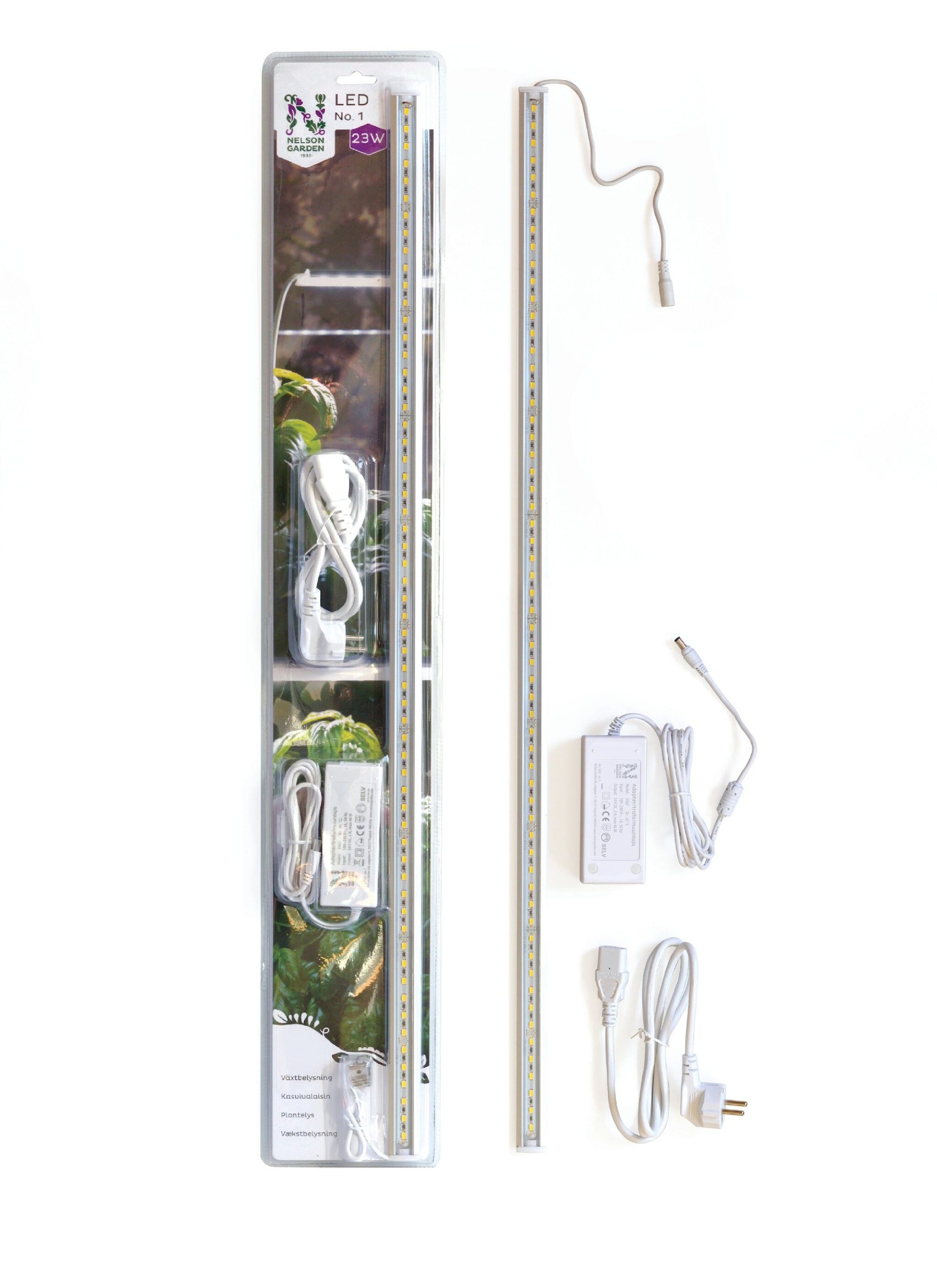 Växtbelysning LED-ramp 23W 85 cm med Adapter -