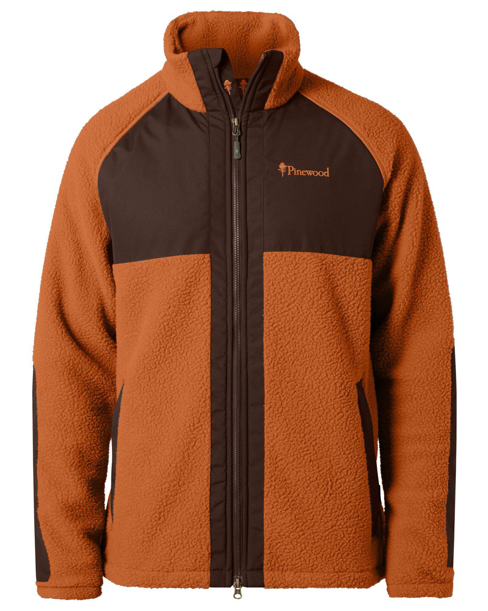 Pinewood Pilefleece Jacka Herr Orange Clay