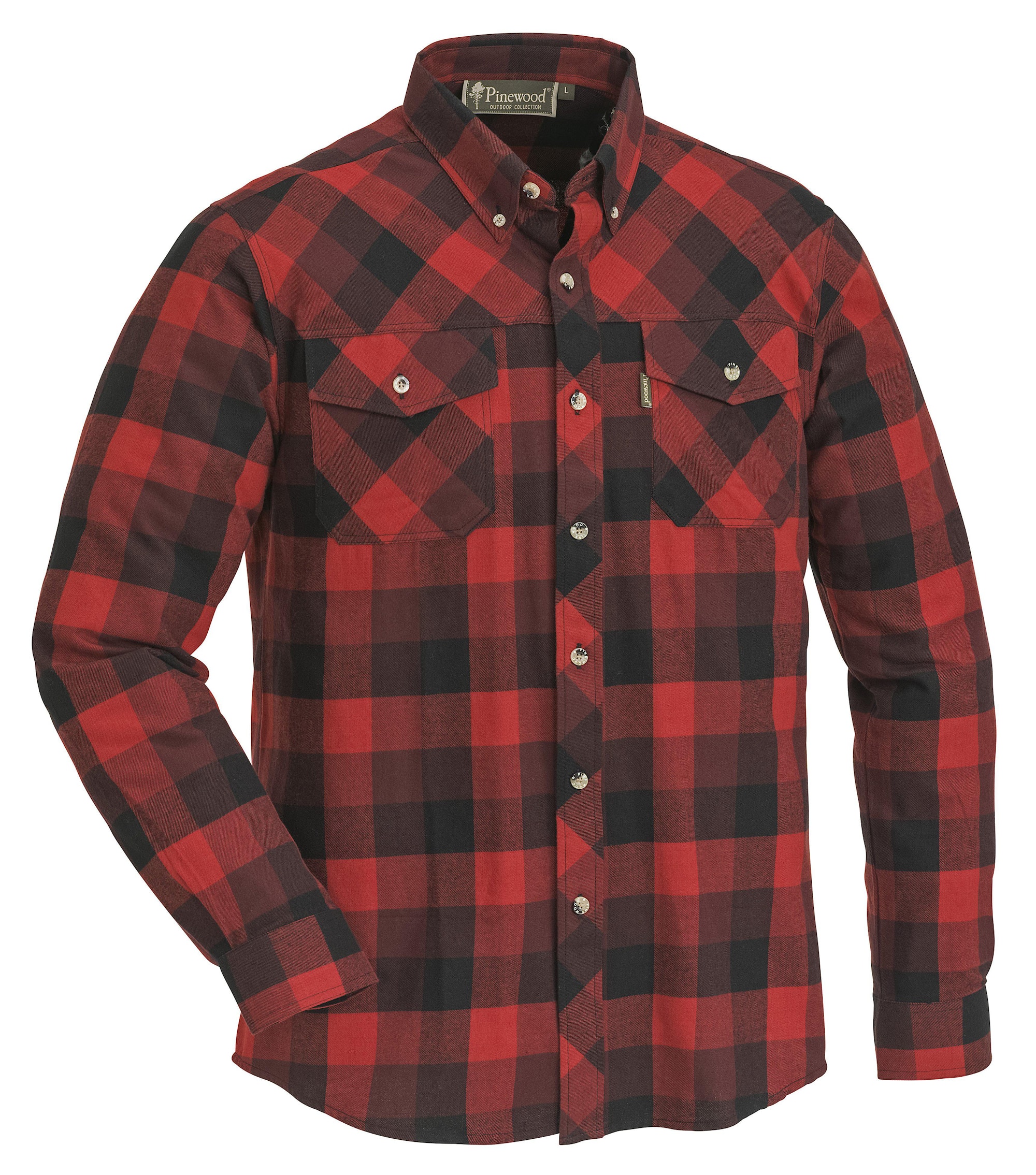 Pinewood Lumbo Skjorta Herr Red/Black