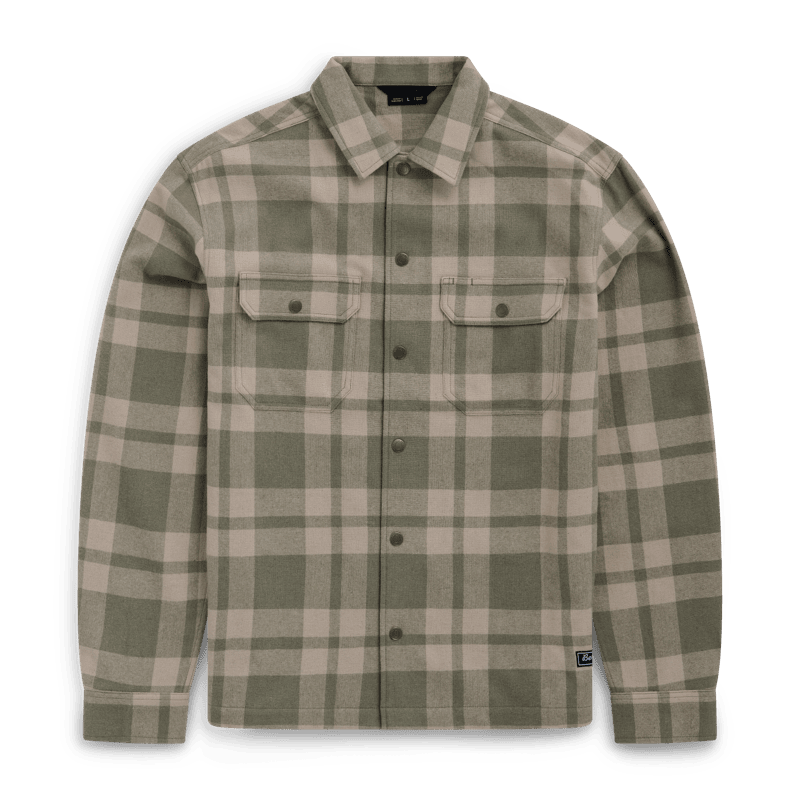 Bergans Nordmarka Wool Overshirt Herr Light Green Mud/Bone White Check